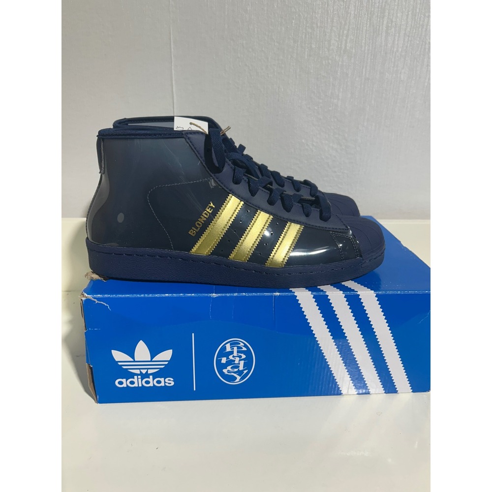 Adidas Blondey Pro Model Night Indigo Gold Metallic Skate Shoes IG0845 Mens 11.5